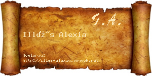 Illés Alexia névjegykártya